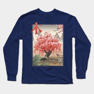 Japanese Cherry Sakura Blossom Long Sleeve T-Shirt